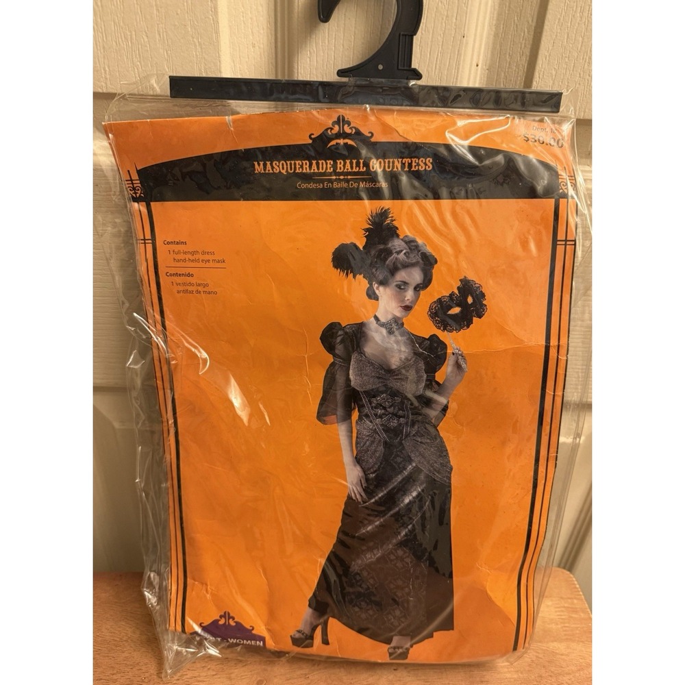 Masquerade Ball Countess Halloween Costume Woman's Large 12-14